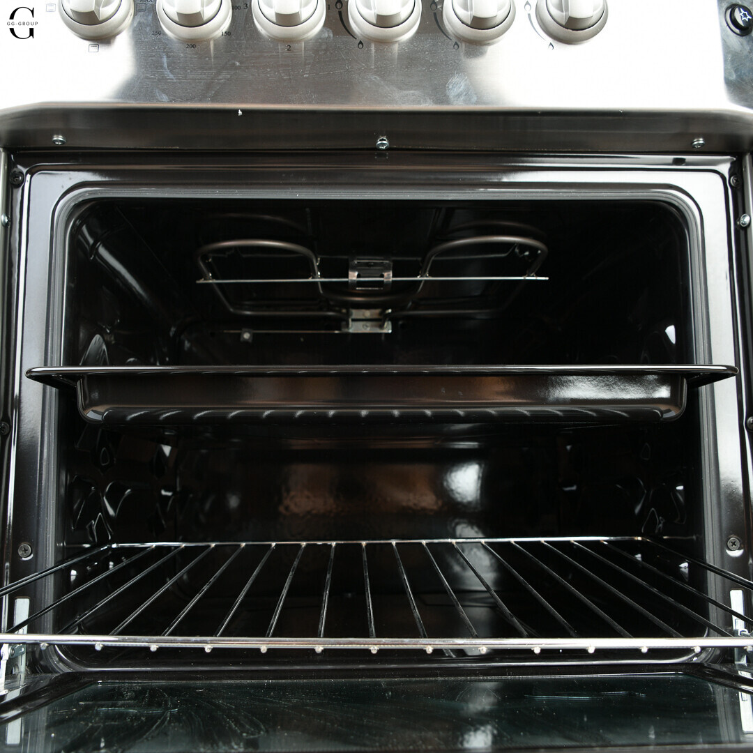 Комбинированная плита ELITE Lux OEG 6631 T IX - 3 газовые конфорки + 1 электро, электрическая духовка, пьезоподжиг